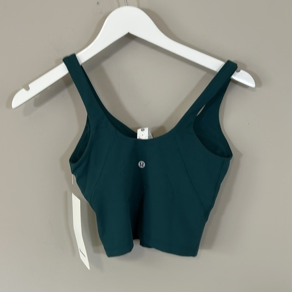 Lululemon Align Tank Top Light Support A B Cup Yoga Cropped Green Jasper 4 NEW - Picture 3 of 6